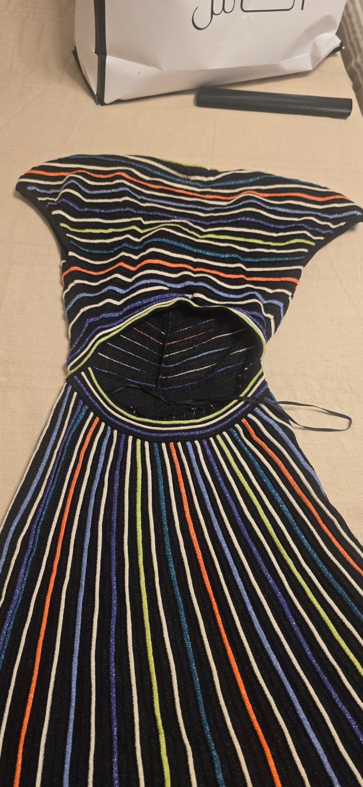 Robe longue multicolore