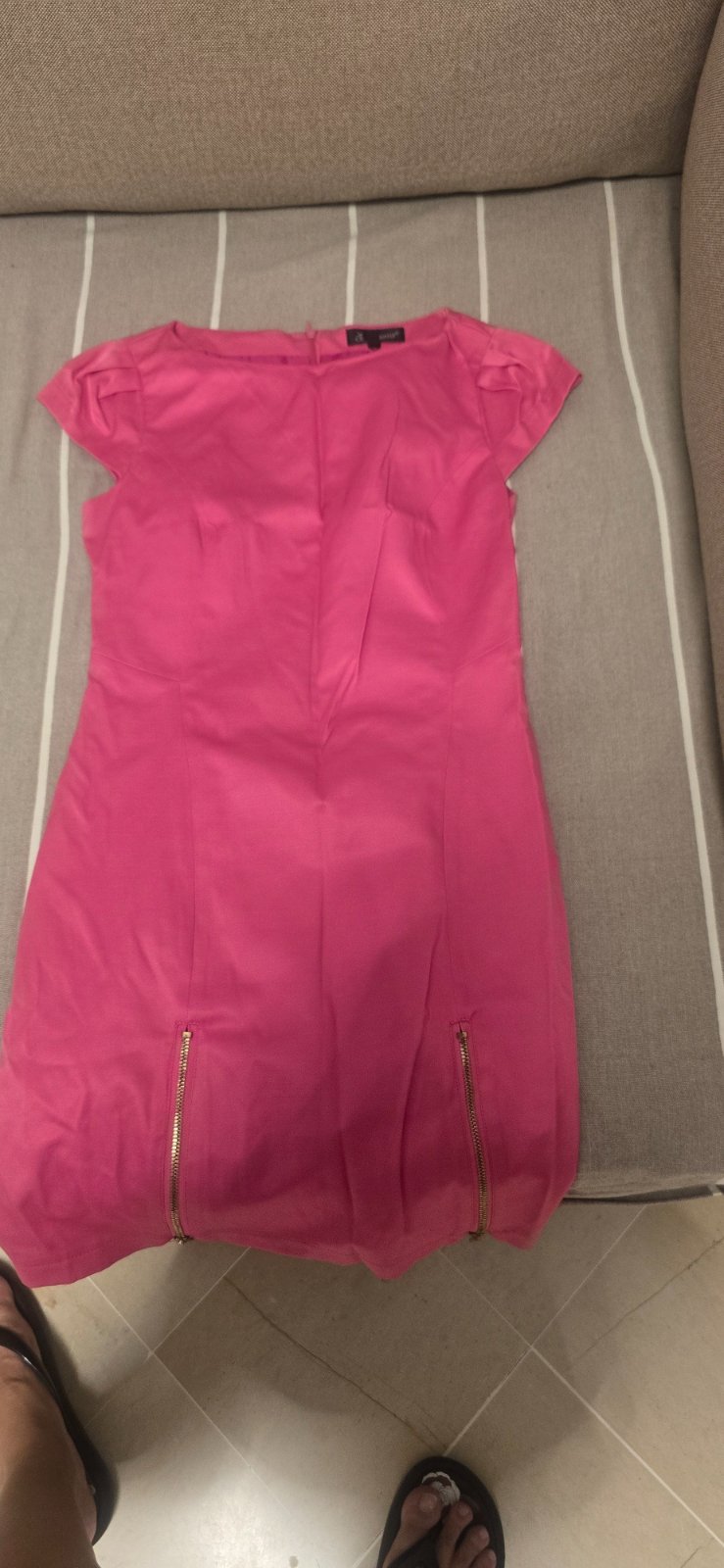 Robe satinée rose 
