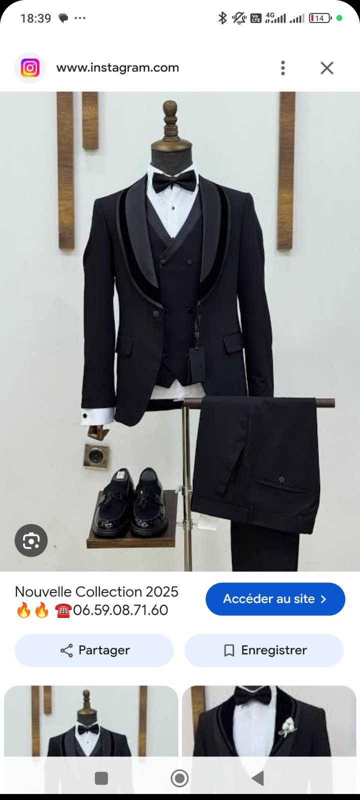 Costume homme mazzaro taille 56 