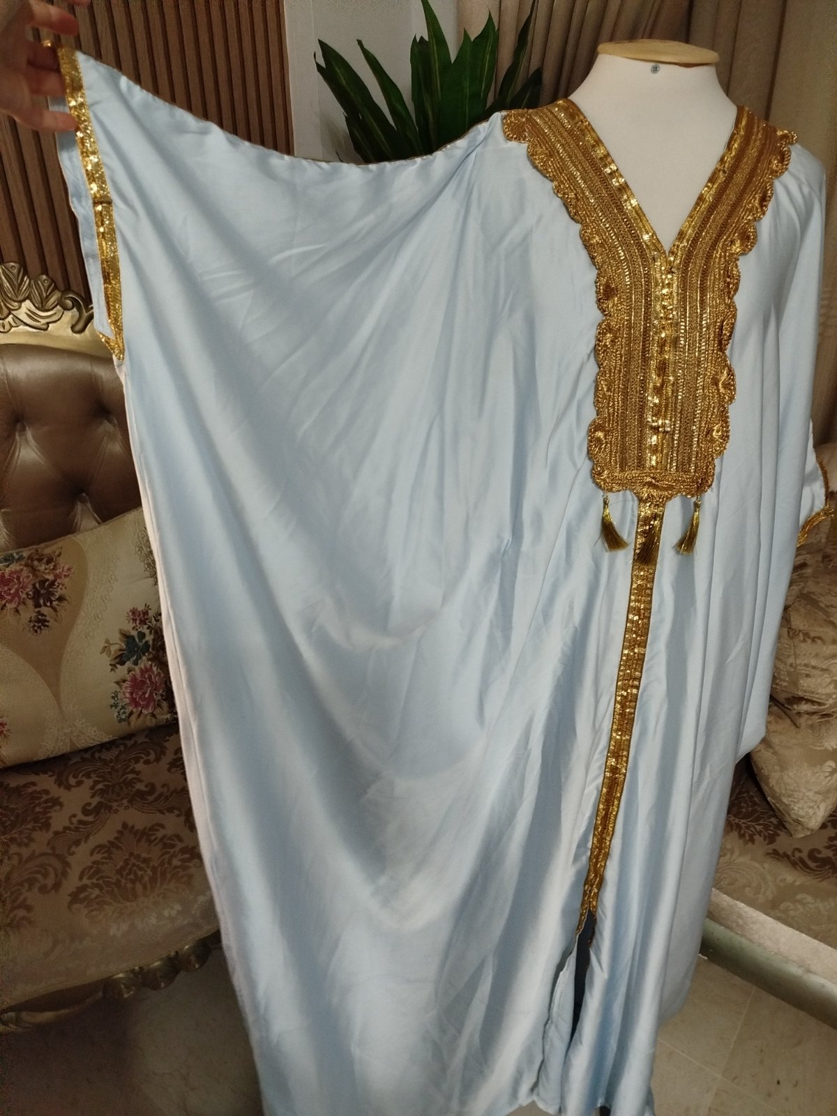 Coftan bleu femme taille standard 