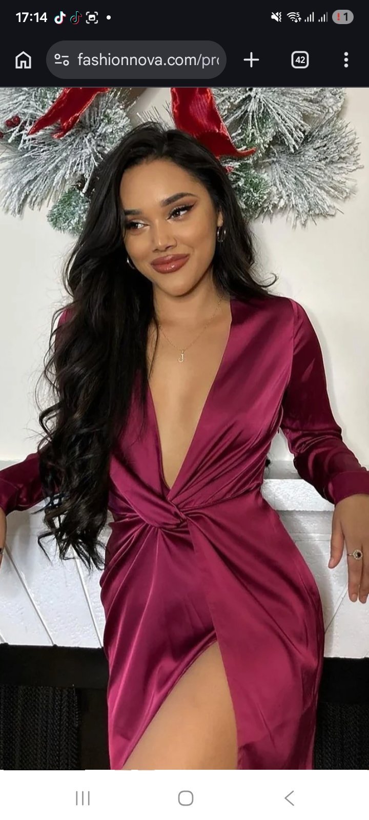 Robe satin fashion nova 💗
