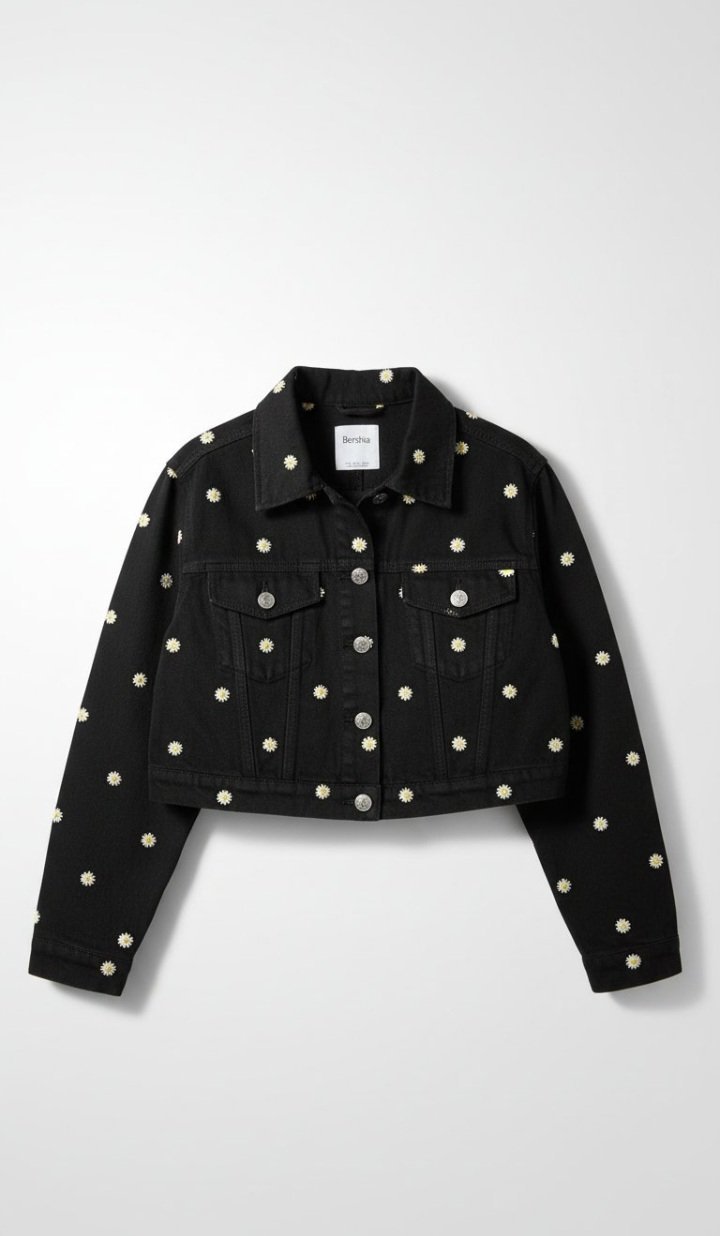 Une très belle veste noire bershka 🖤✨️