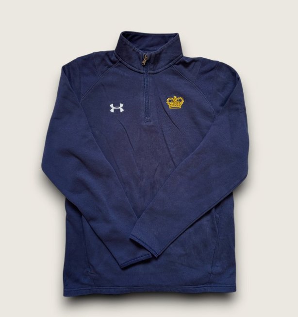 Under Armour Navy quarter zip Pullover Crown Logo Collegiate Fleece