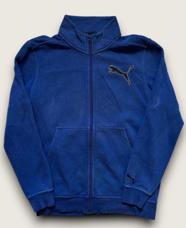 Vintage Puma Royal Blue Full-Zip Embroided Logo Jacket