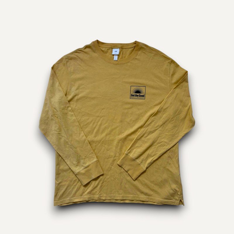 H&M yellow long-sleeved jersey top