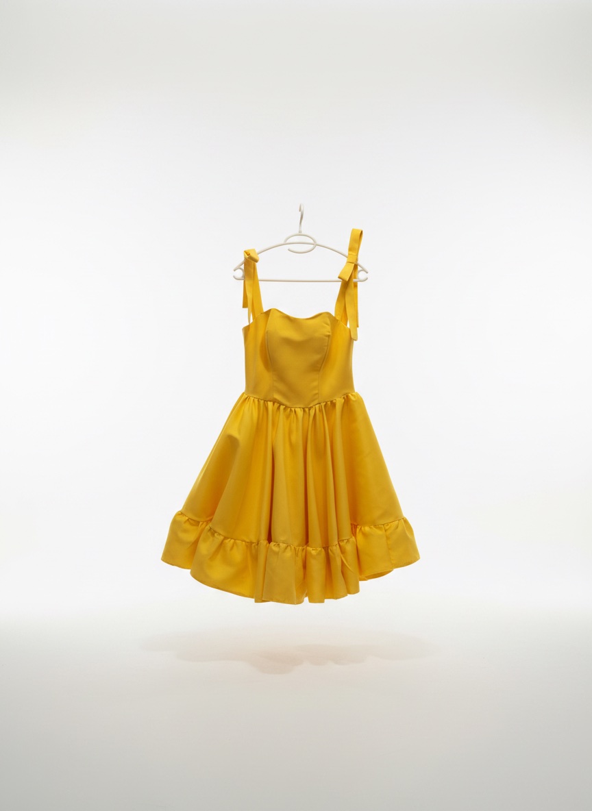 Robe jaune création  