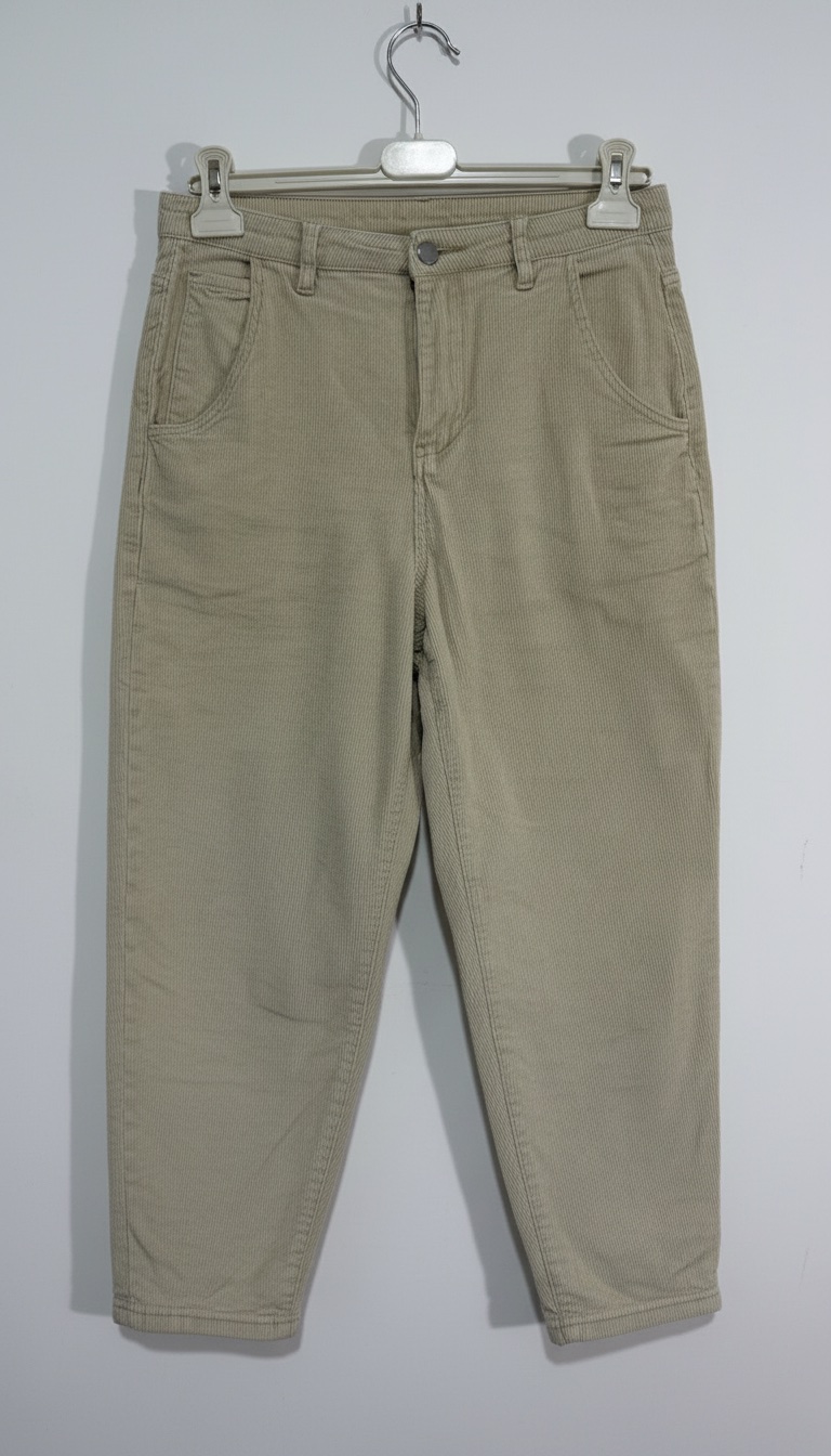 Pantalon corduroy beige shein