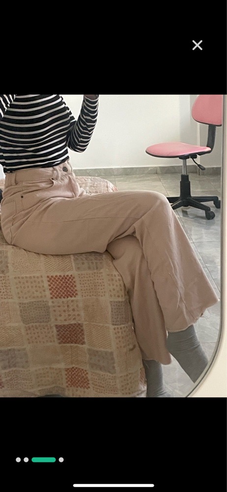 Pantalon jean beige