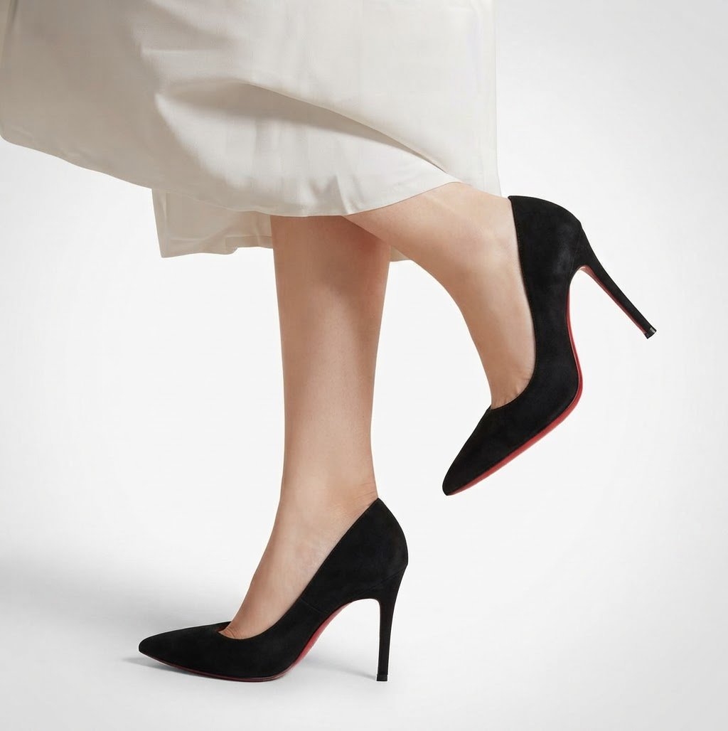 Magnifiques escarpins noirs à semelle rouge LOLITA (Pointure 37)
