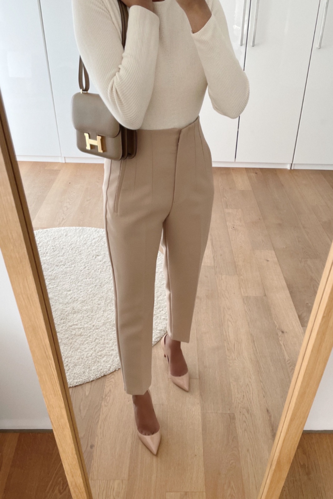 Pantalon zara ivoire 