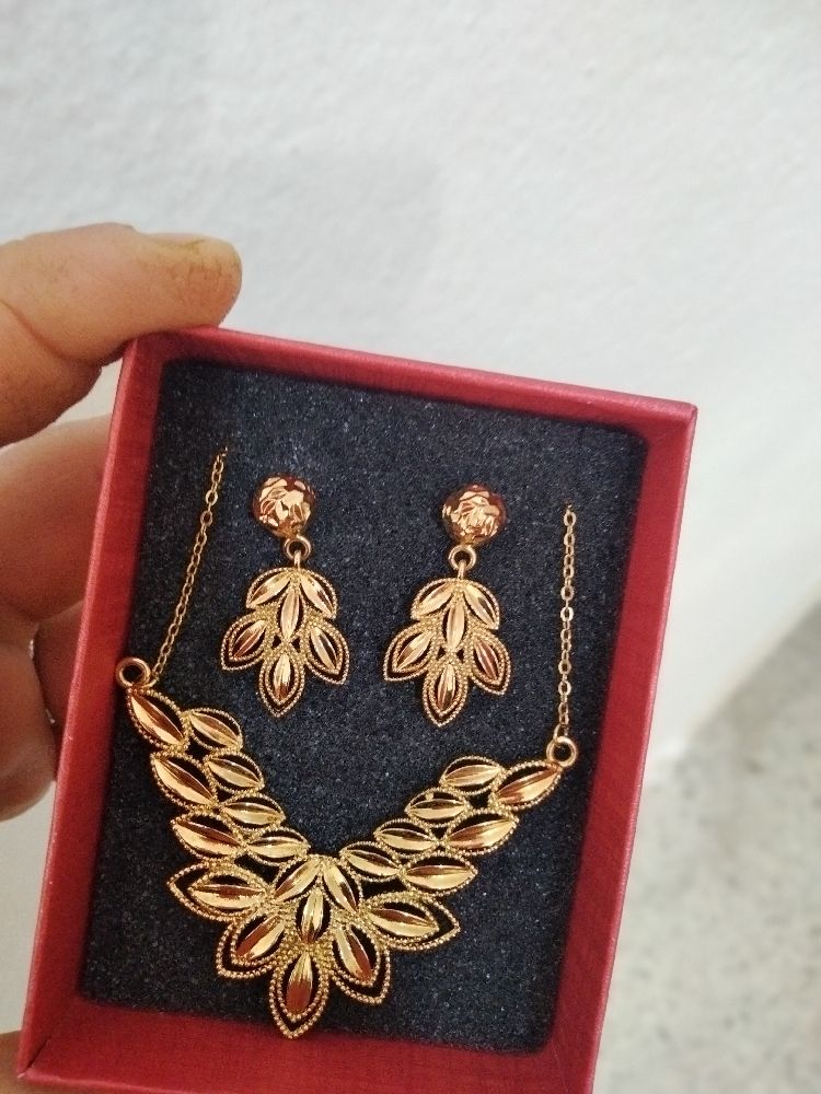 Parure en acier inoxydable doré 