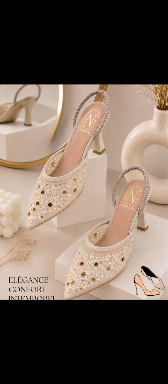 Escarpin perle 