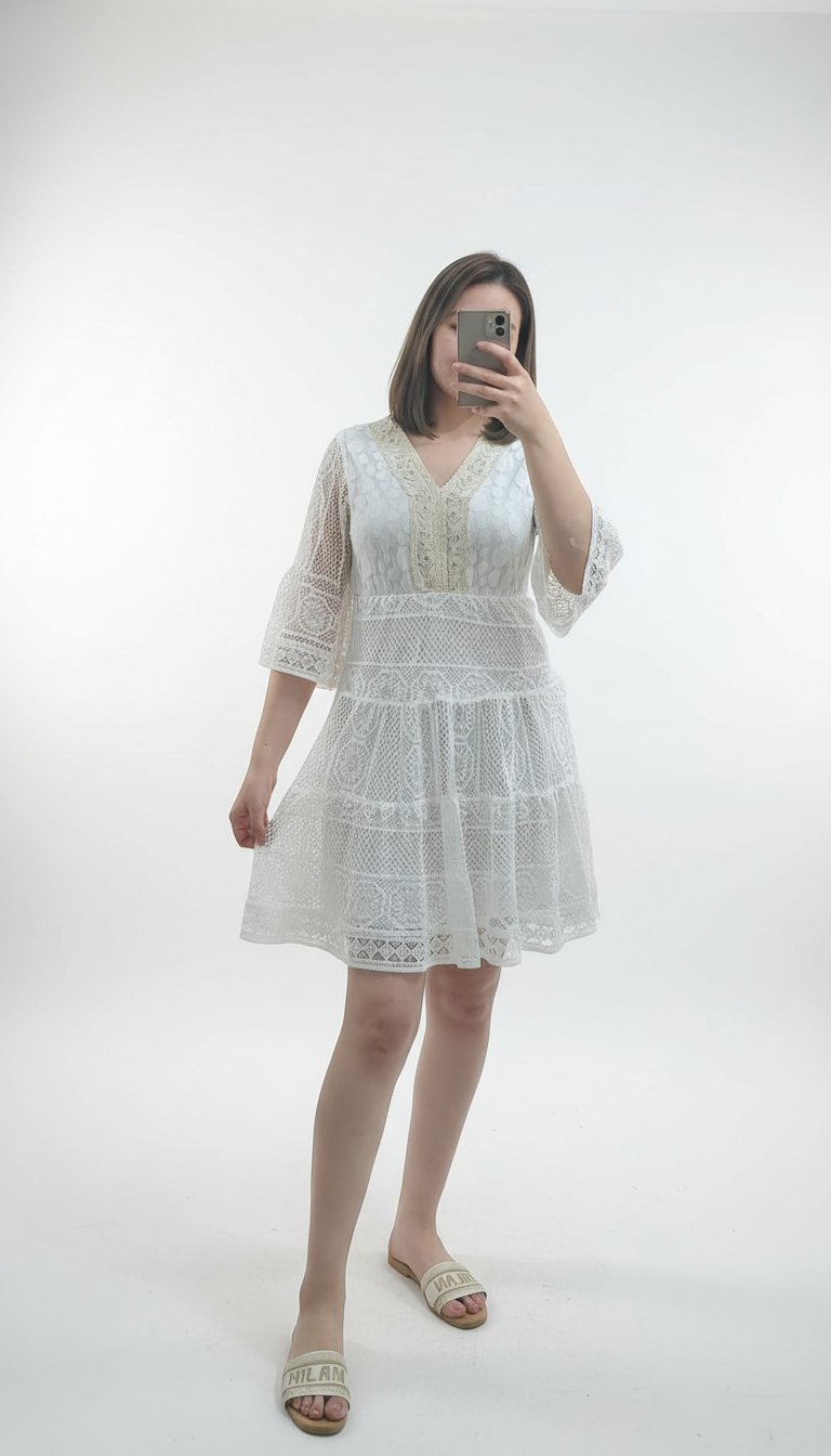 ROBE en guipure taille M L 