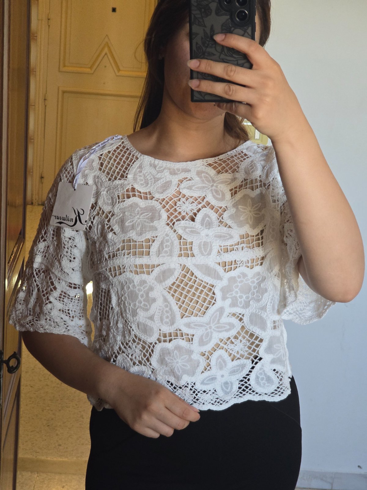 Crochet blanc taille S M et L 