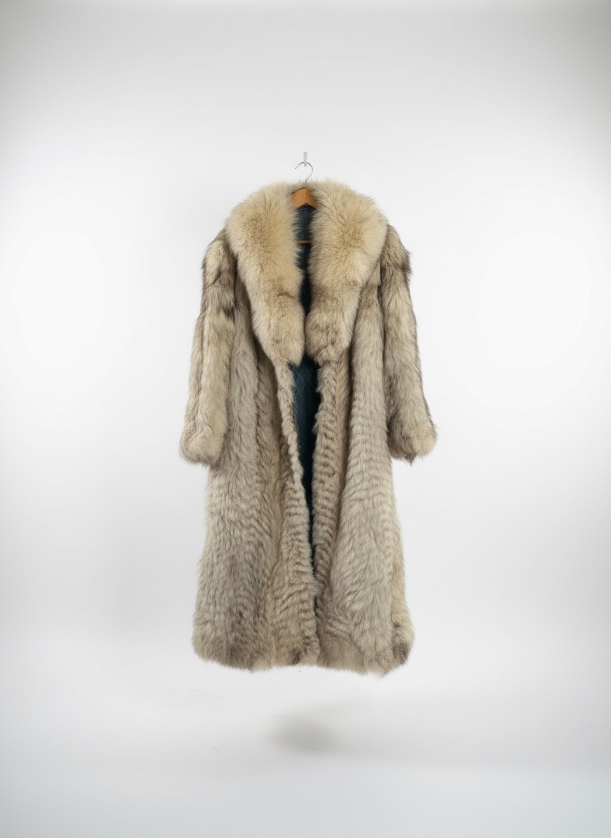 Manteau fourrure de loup