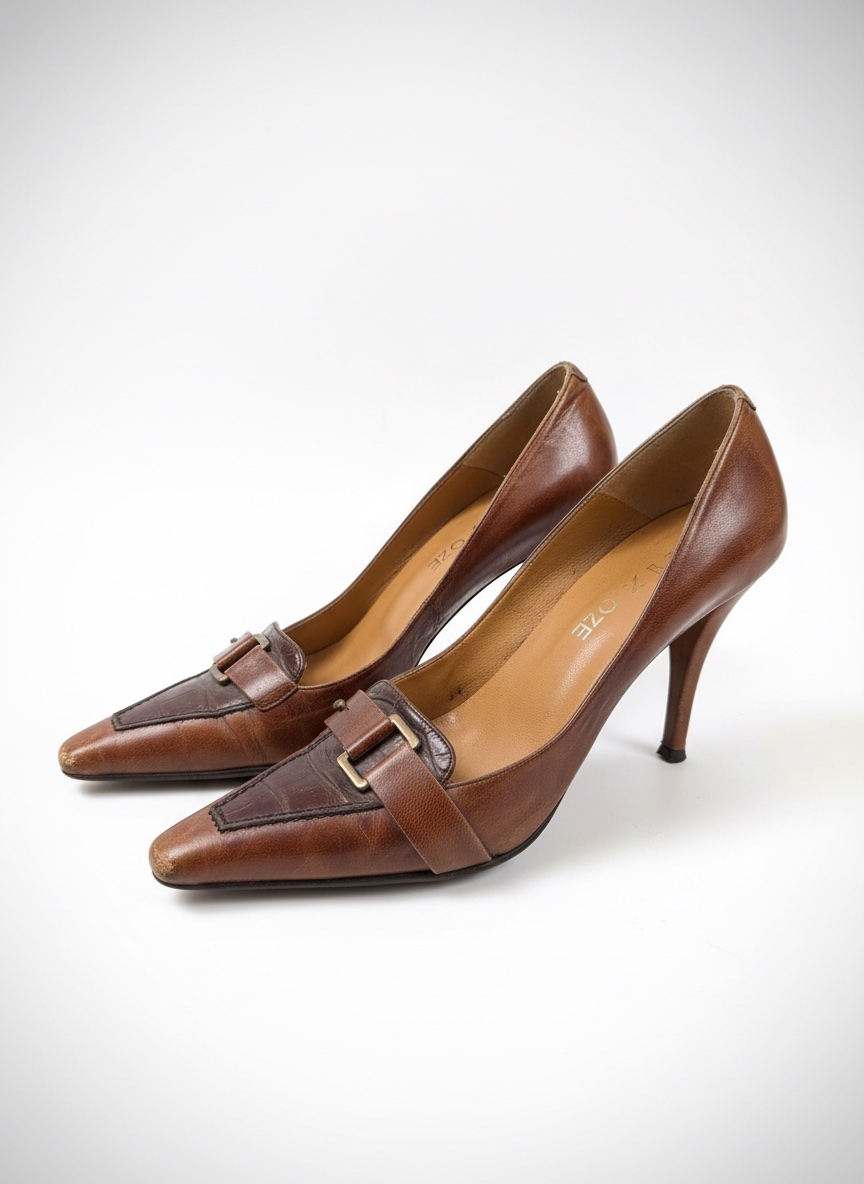 Escarpin marron camel