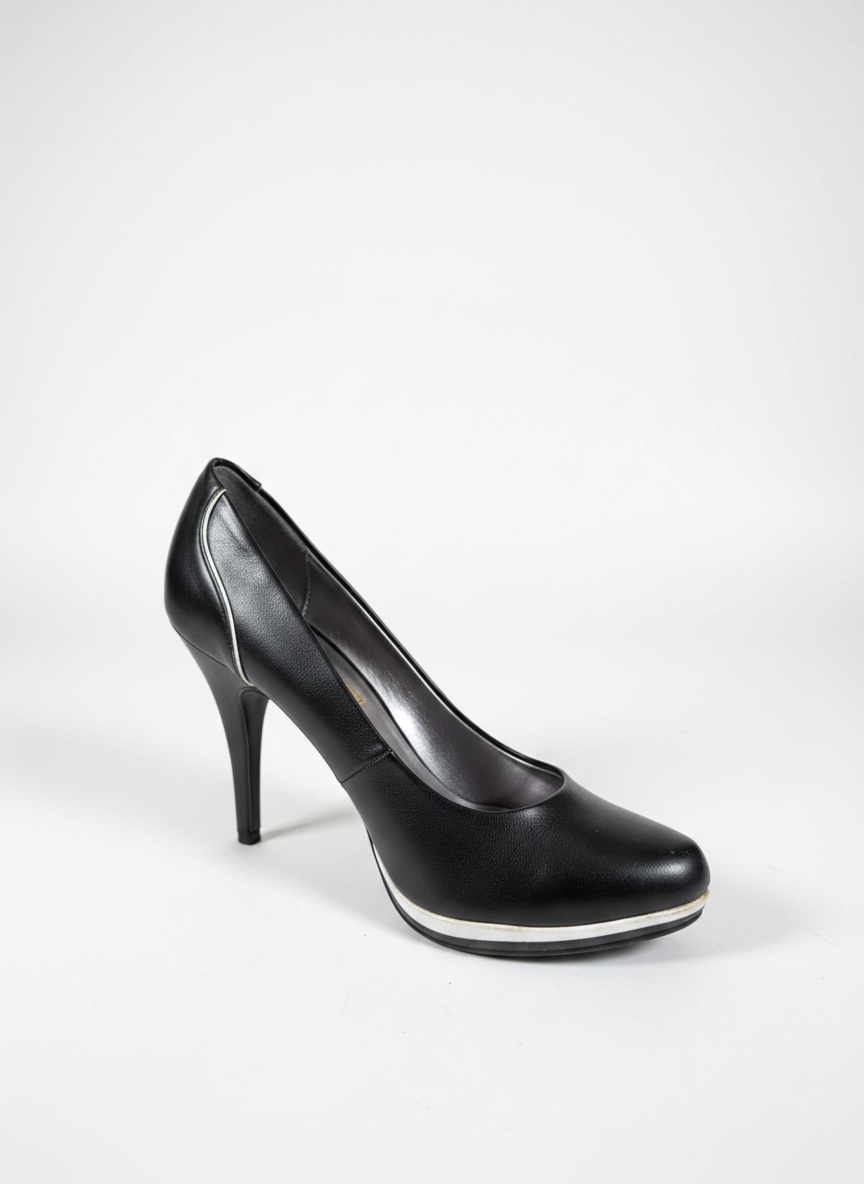 Escarpin à talon noor et blanc