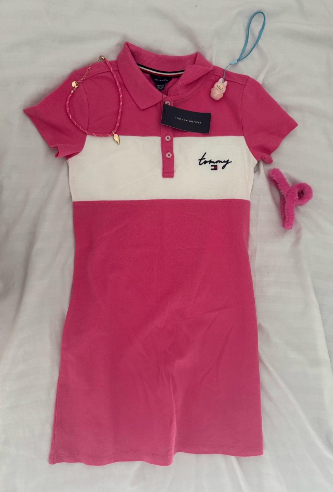 💖 Robe polo Tommy Hilfiger rose – Neuve avec étiquette 💖