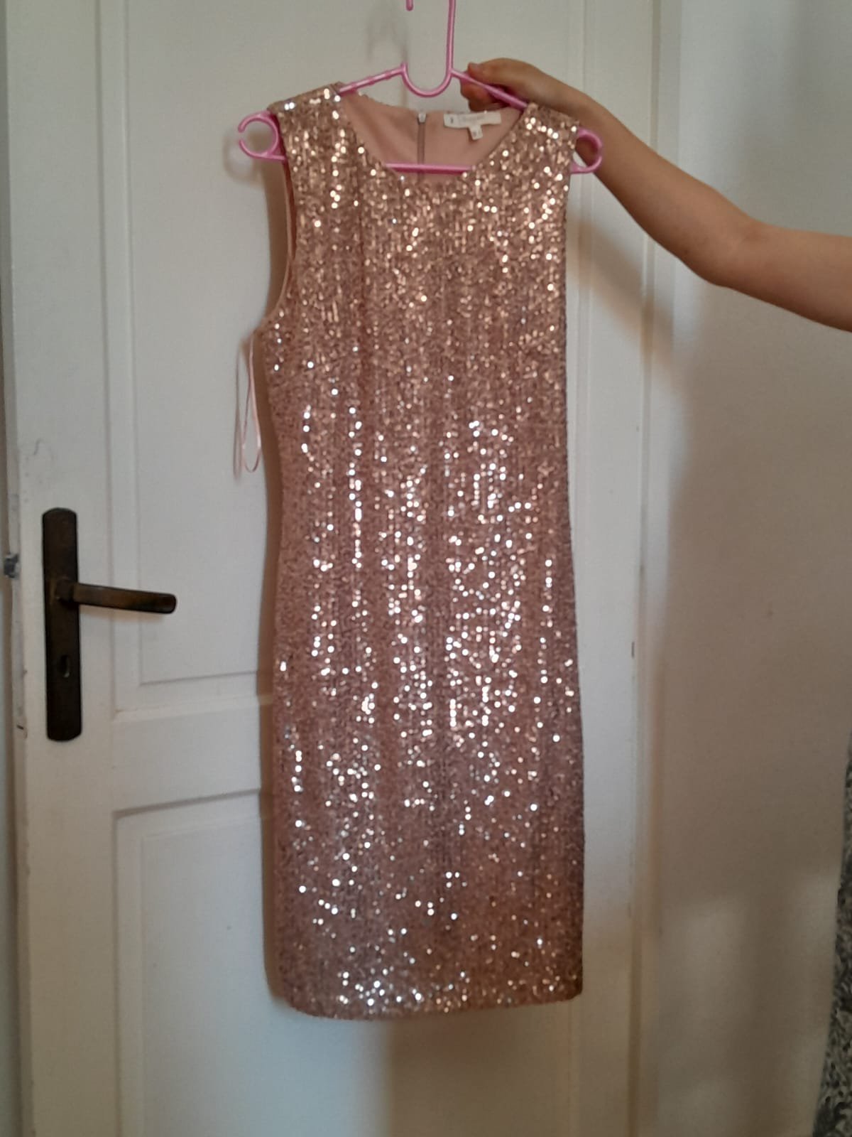 Robe soirée rose gold 