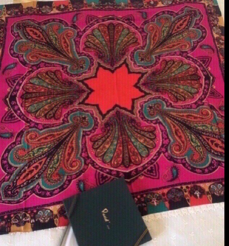 💯💯💯silk💯💯💯 🔱Rare Find 🔱Scarf italienne 🇮🇹🎀 🇮🇹Harriet Sellig 🎀 huge grand foulard HIMILANO 🇮🇹