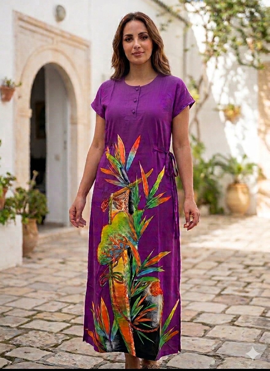  💜Tres original Rare Jebba Fleurie🌺🌸🌺 neuve avec étiquette made in Indonesia  taille oversize passe pour L/XL 