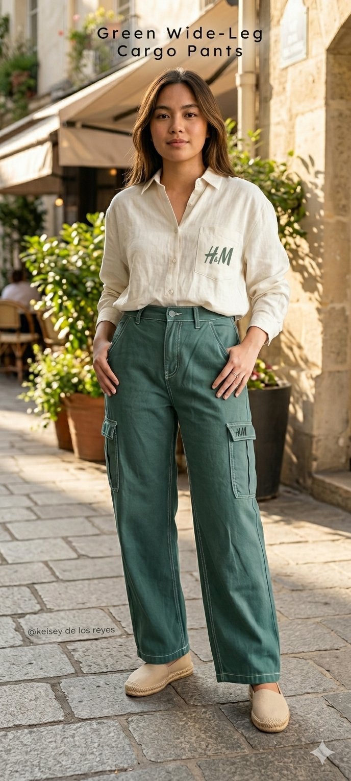 H&M 💚Cargo wed leg 💚 état neuf 