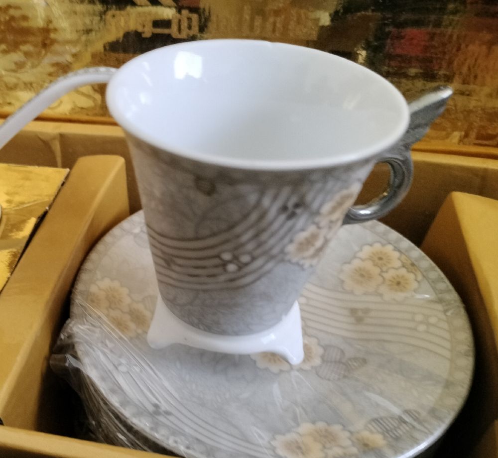  💫22 PIÈCES fine porcelaine service a café 💫