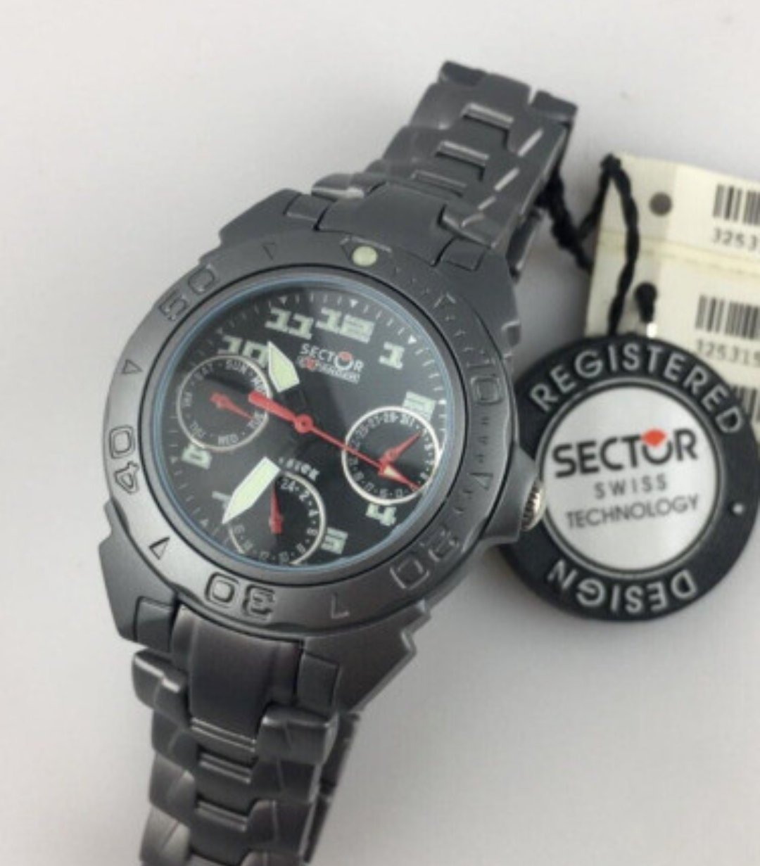 SWISS🇨🇭watch UNISEX ✨ NEUVE Avec étiquette JAMAIS PORTÉE 💫 SECTOR SPORT WATCH CRONO✨Titanium ✨