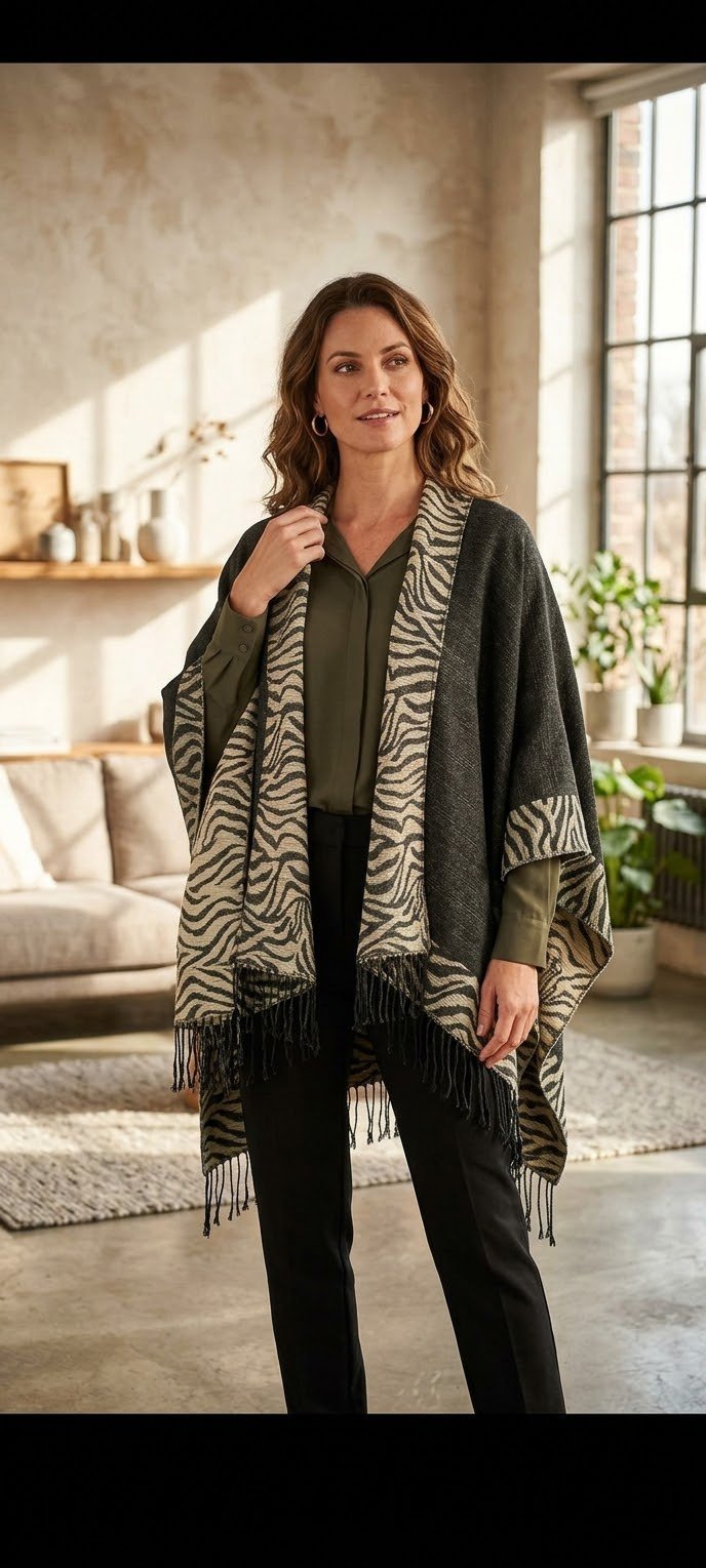 Poncho chic double face 🍁🍁🍁 neuf 