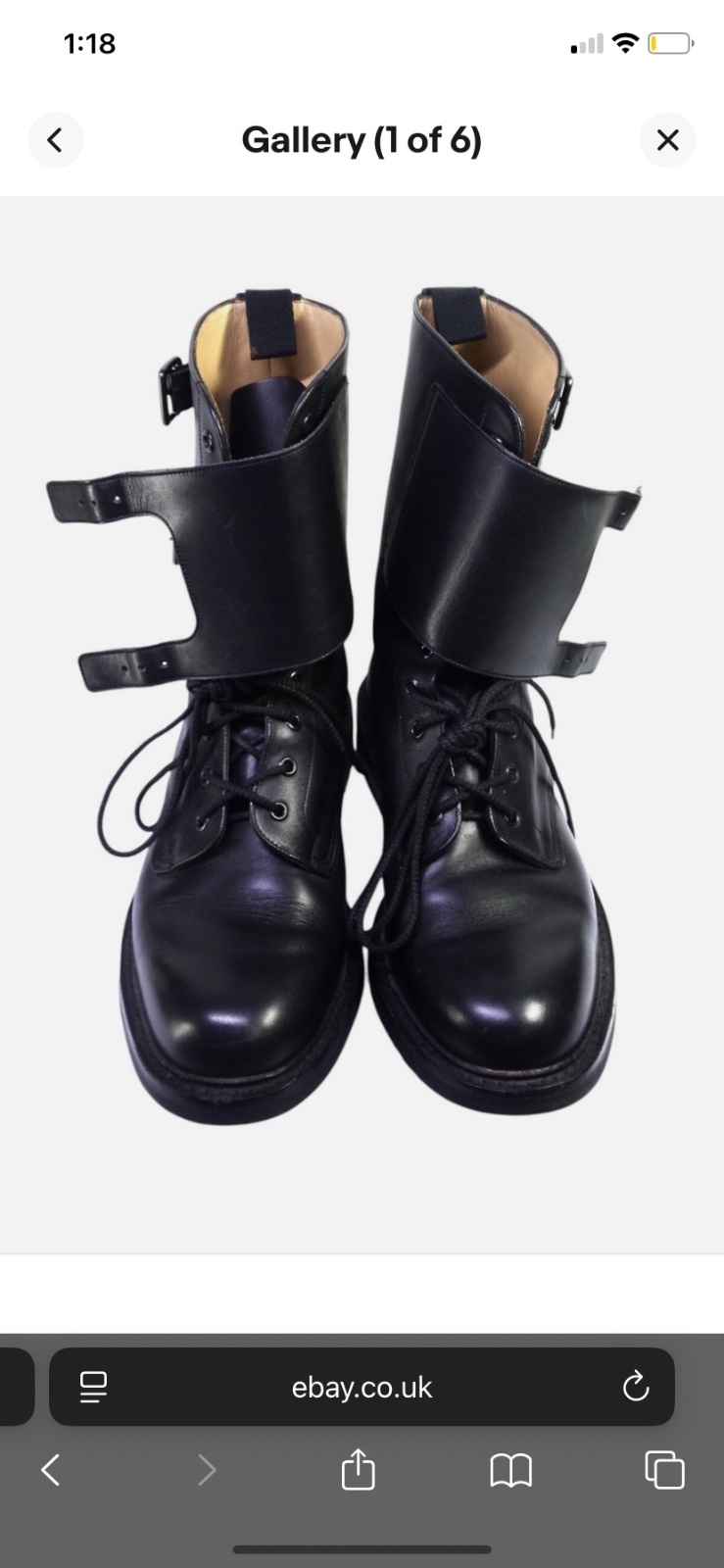MENS BLACK LEATHER BOOTS (Bottes cuire veritable)