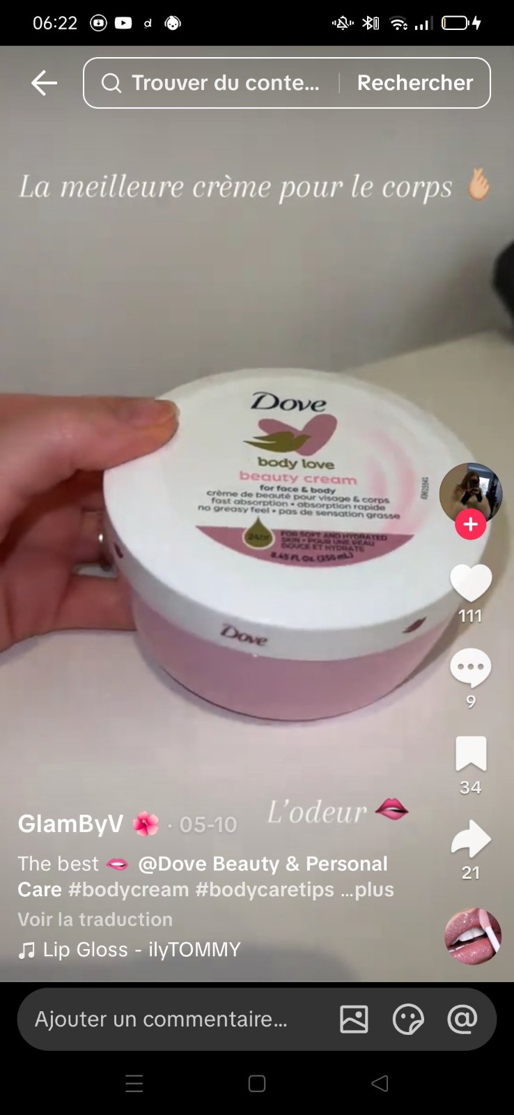 Bonjour j'ai cherché cette crème