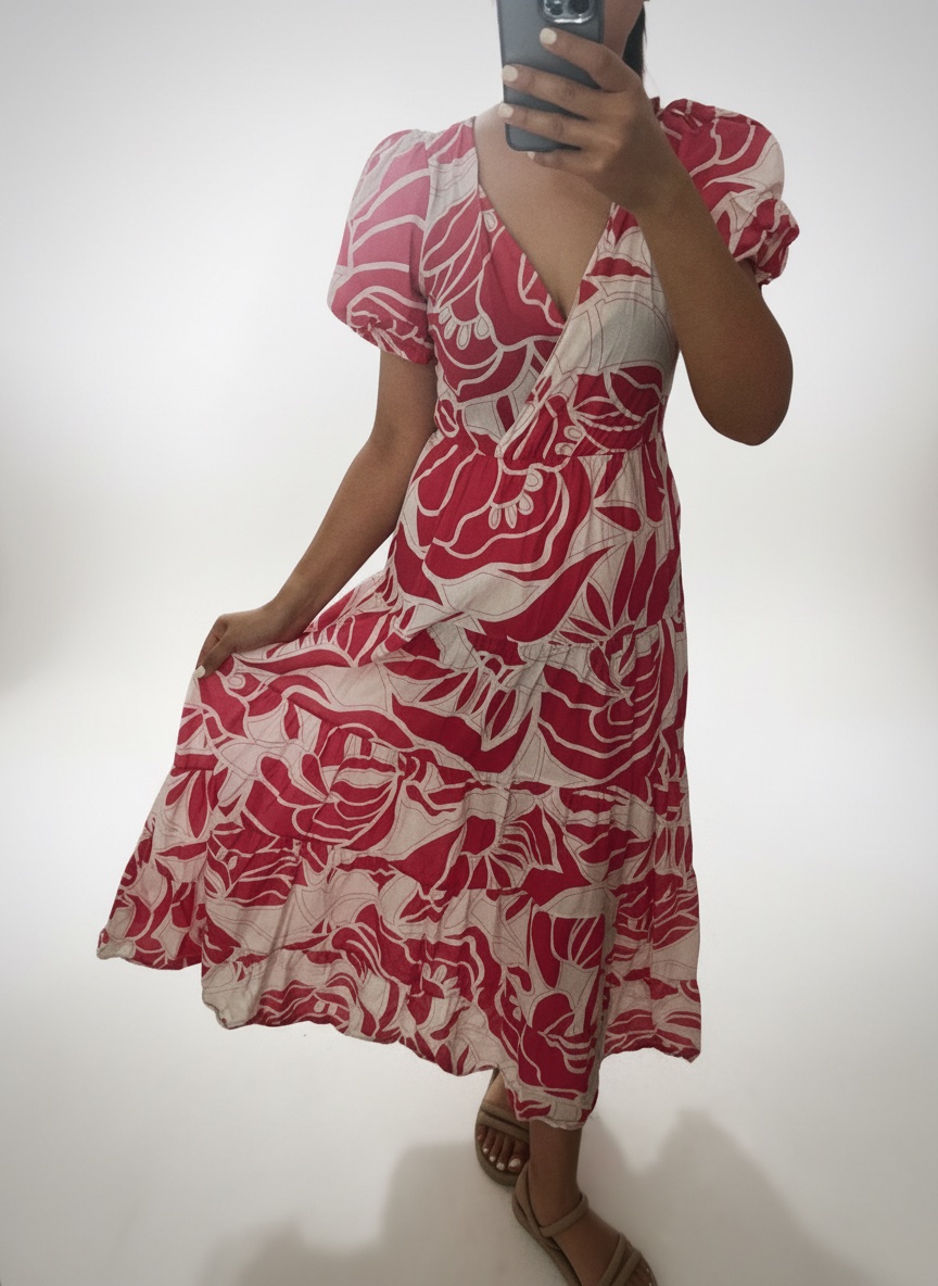 Robe mànche bouffantes 