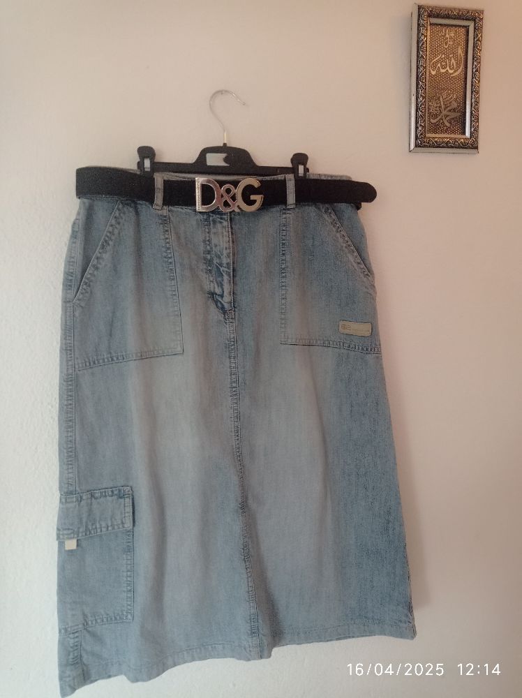 Jupe taille haute cargo