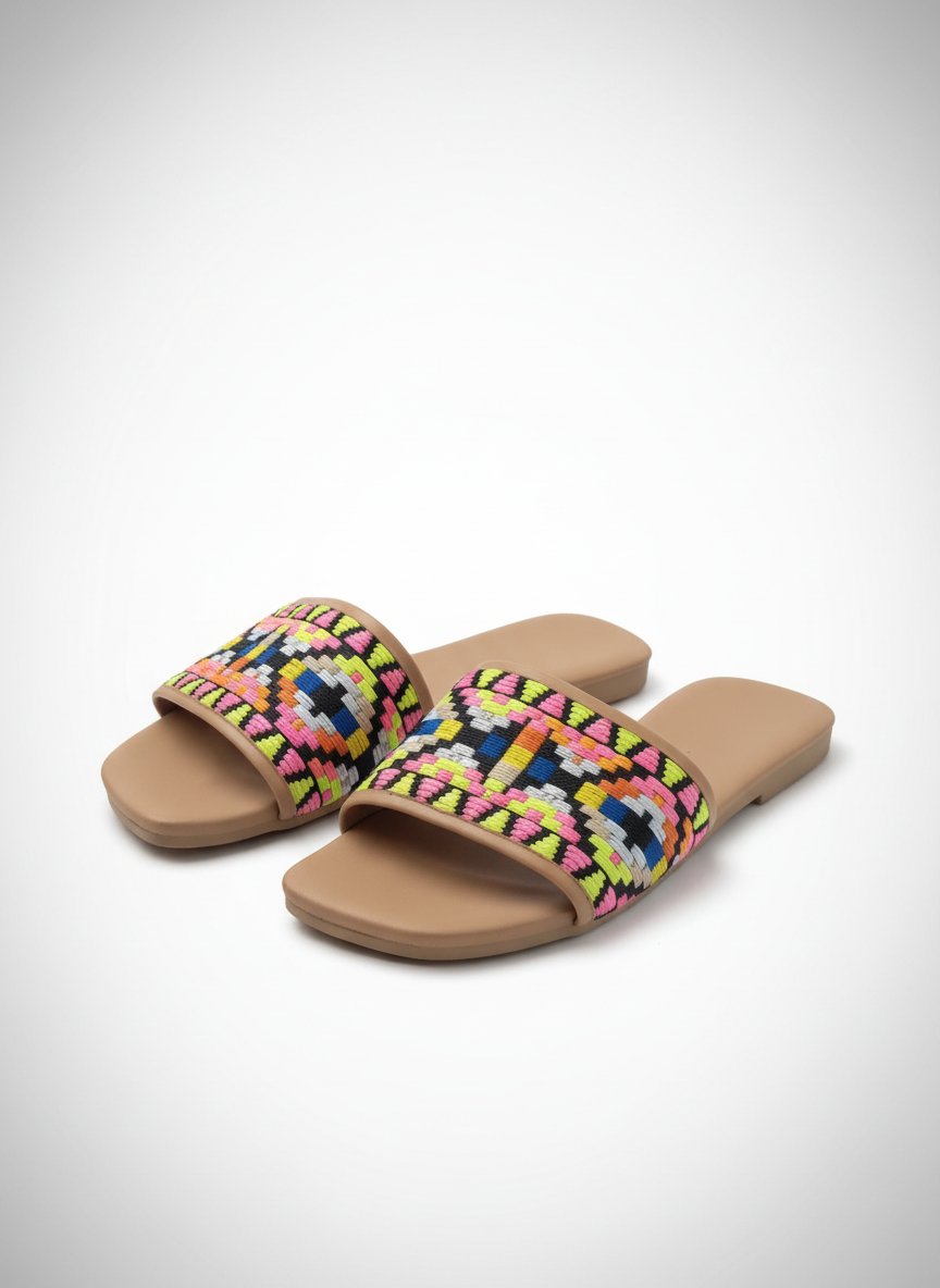 Claquettes multi couleur 