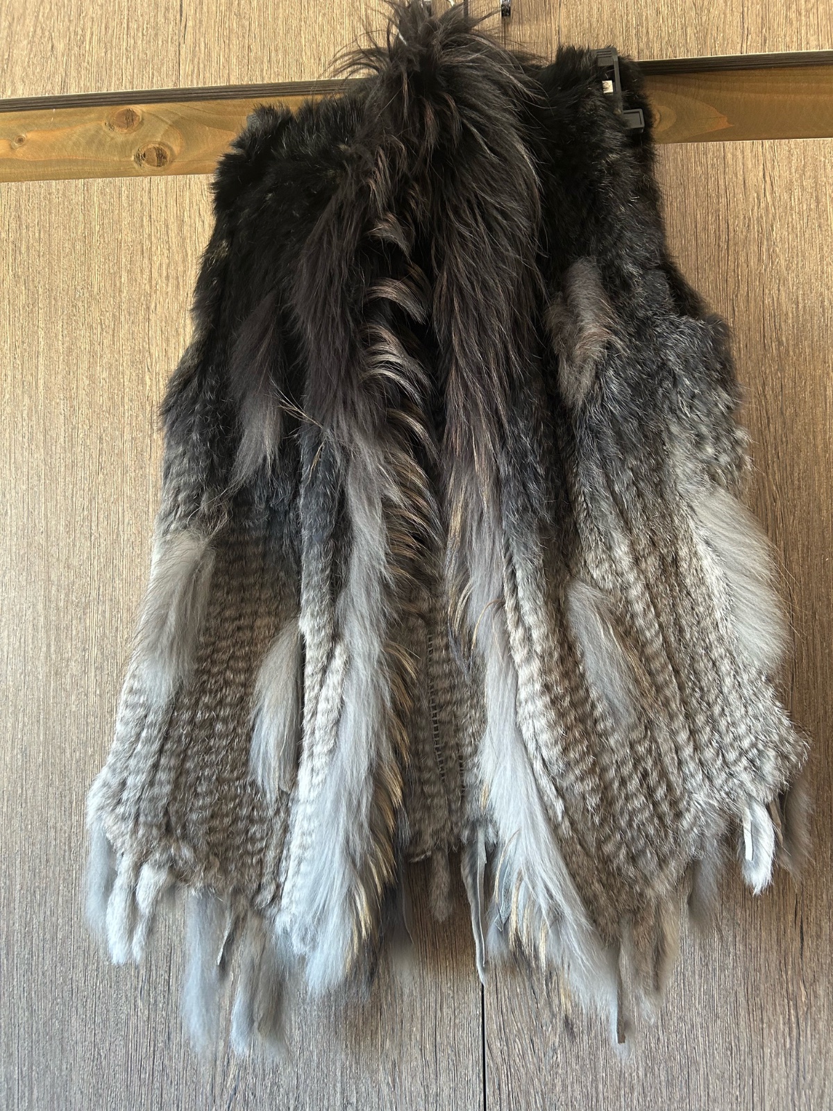 Gilet sans manches fourrure de lapin 