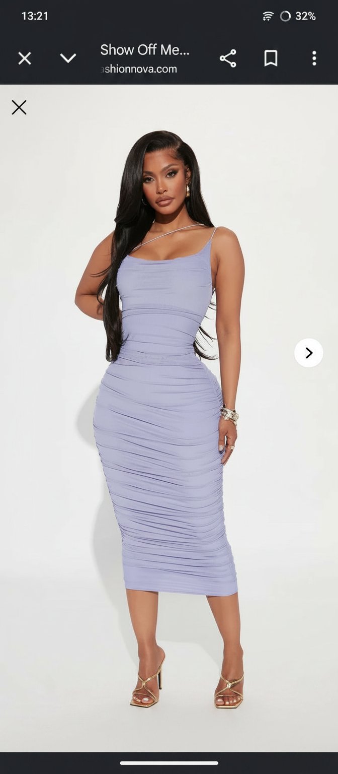 Show off mesh midi dress purple