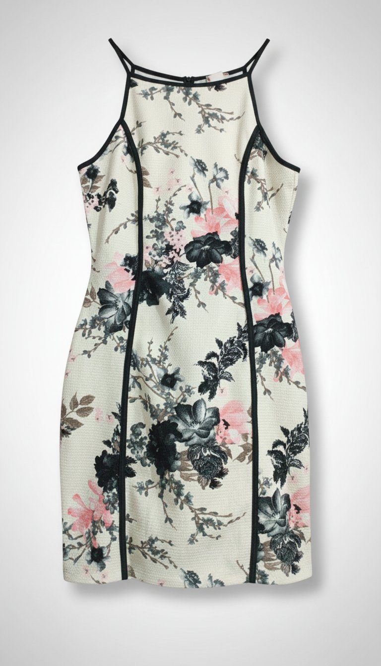 Robe blanche avec des fleurs 