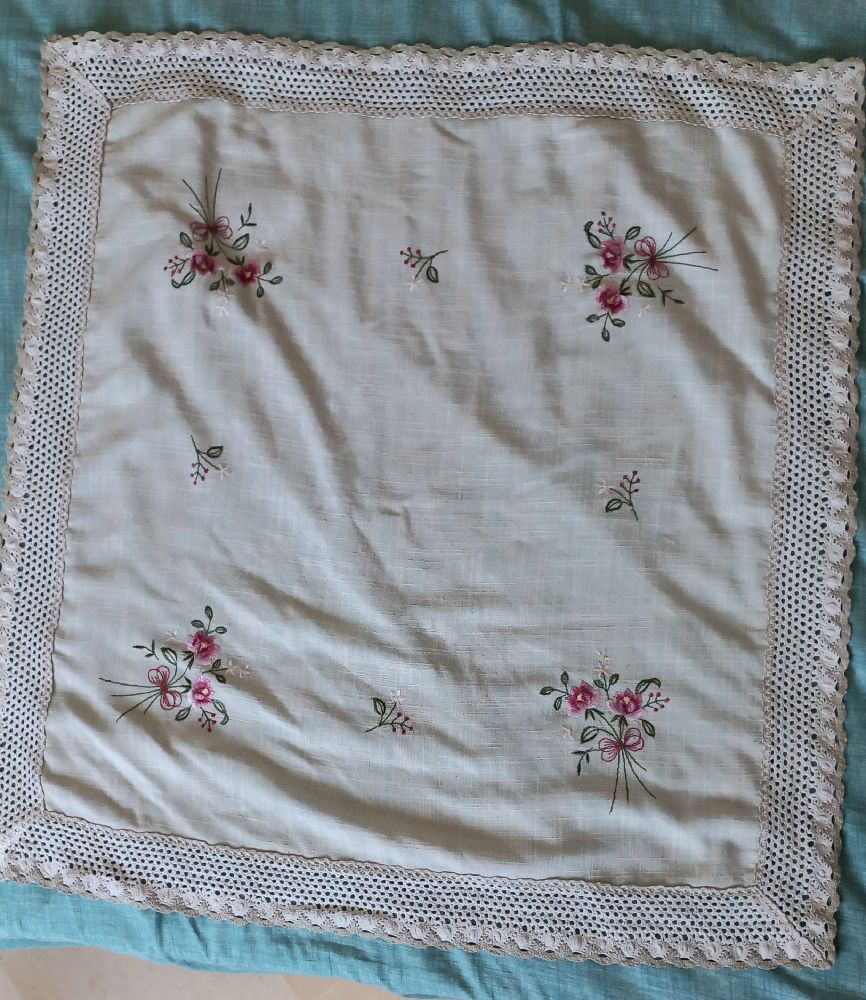 Napperon en lin 80/80 cm