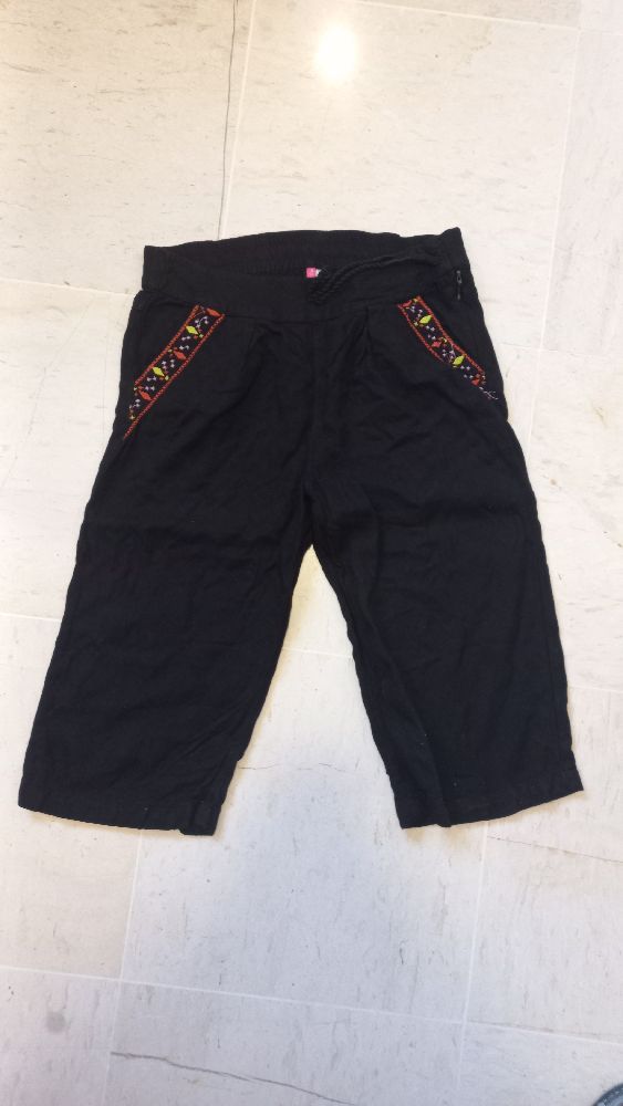Pantacour d'été fillette 6 ans noir