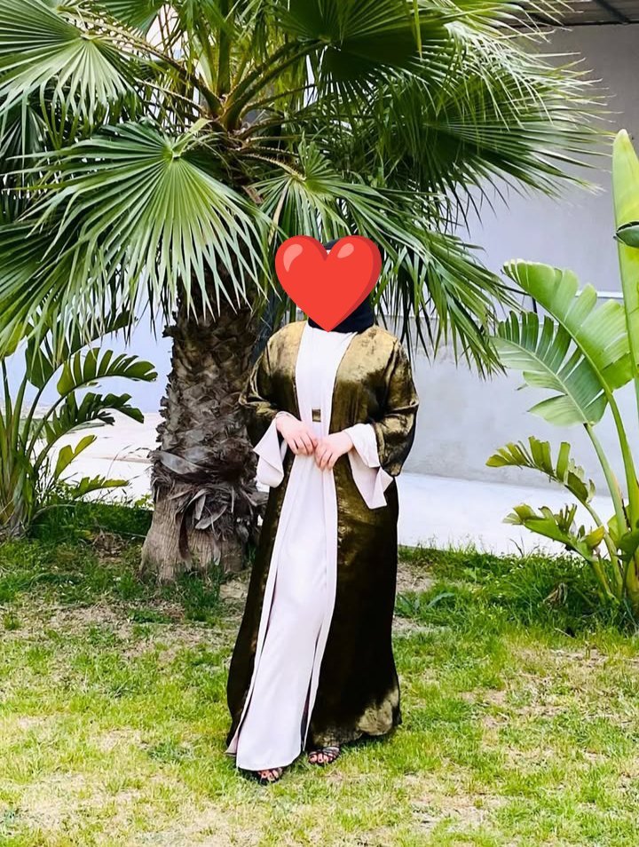 Abaya soirée avec fond de robe 