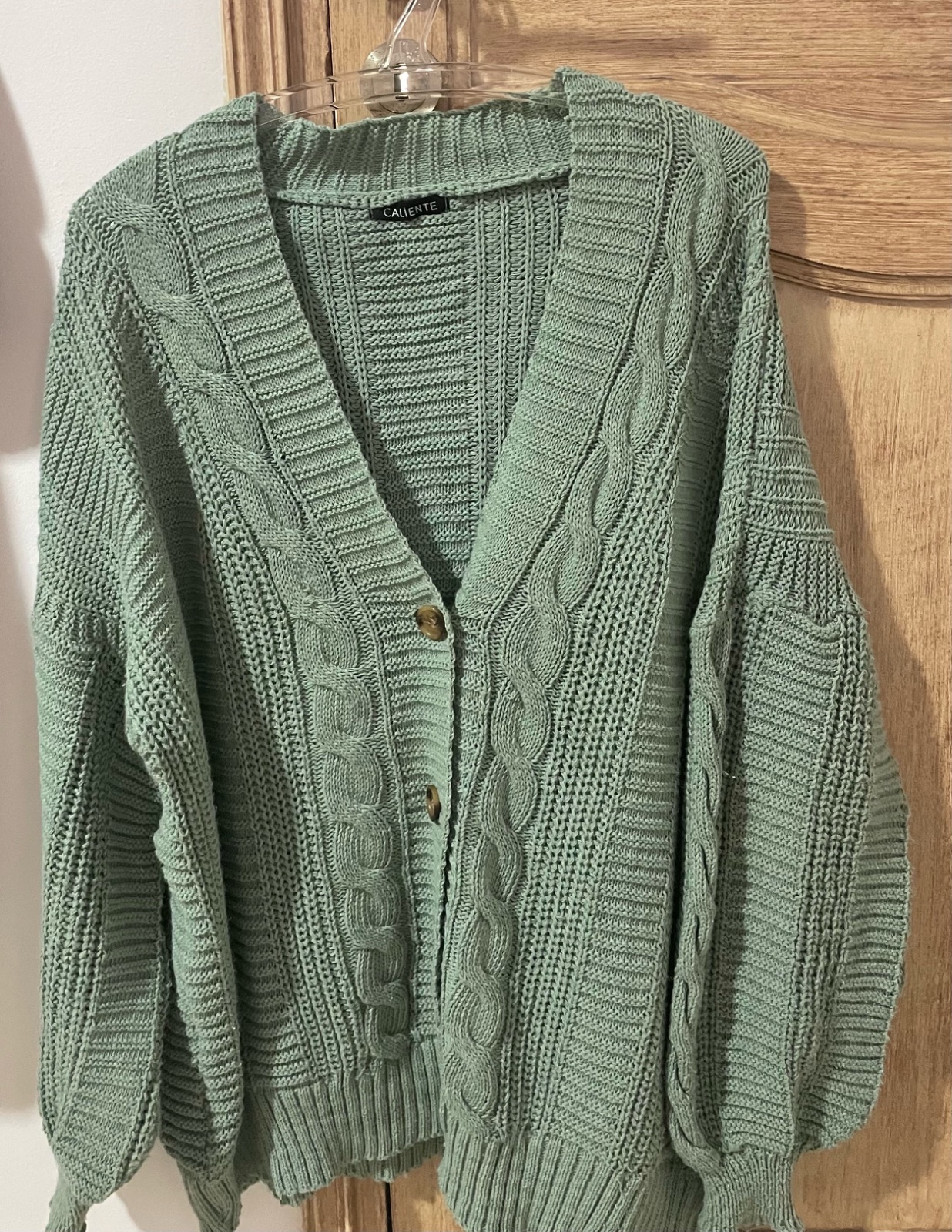 Cardigan vert pastel  