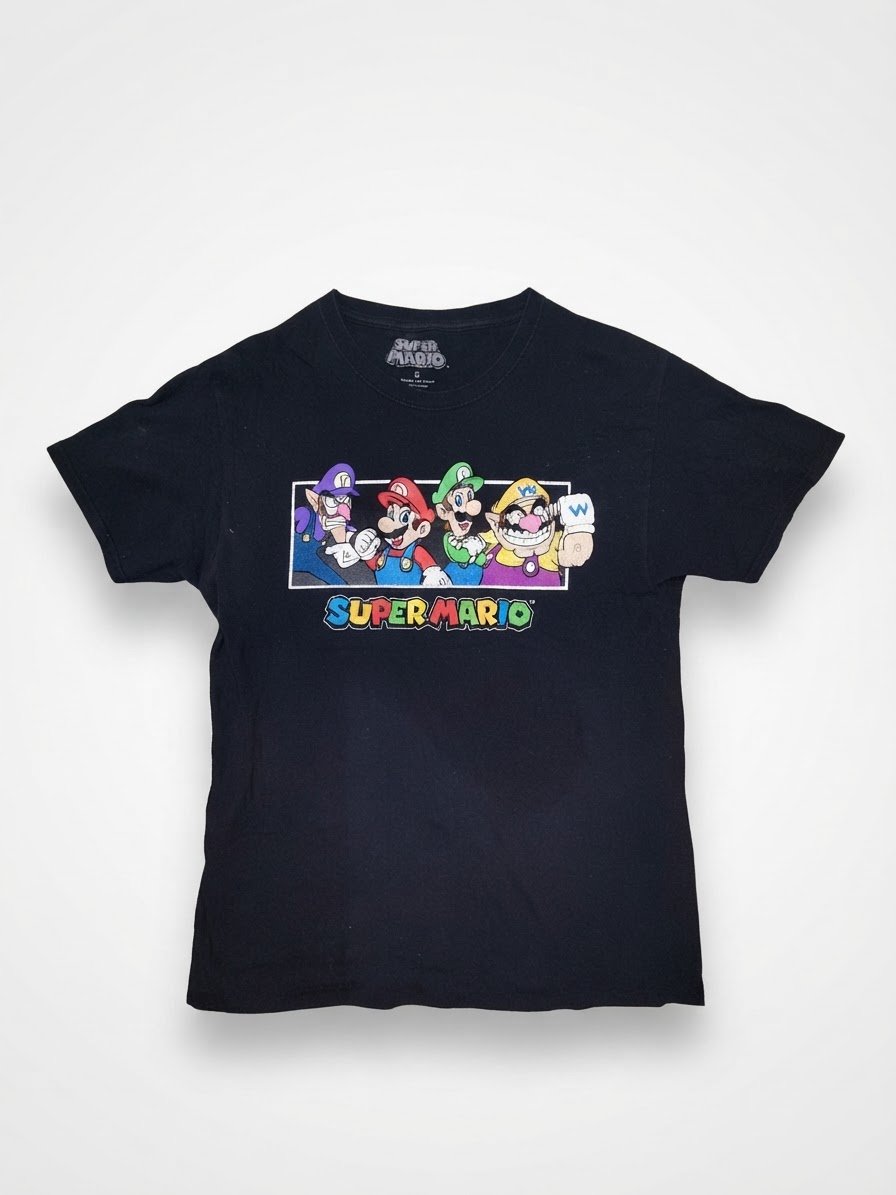 T-shirt super mario noir 