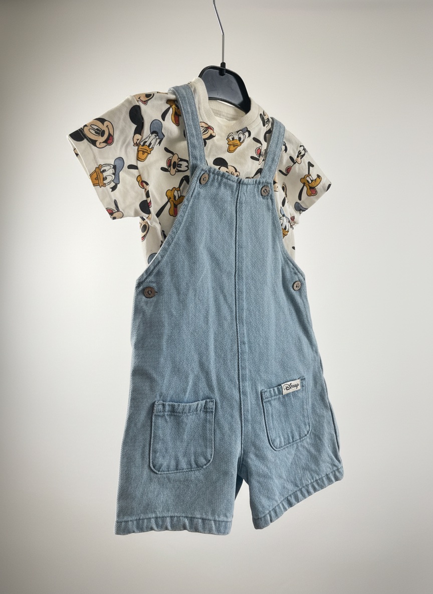 Ensemble t-shirt + salopette 'Winnie' 'Disney' - 2 pièces BEIGE