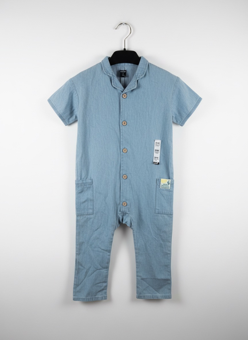 Combinaison / Barboteuse légère effet denim Kiabi - Taille 2 ans (92 cm)