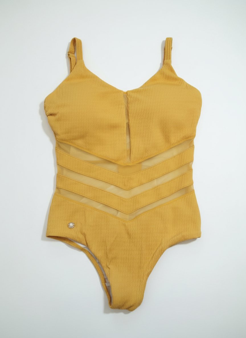 Haut de maillot en jaune moutarde neuf