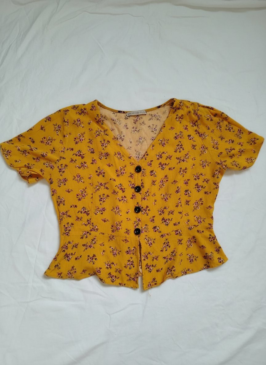 Chemise courte florale 🤍