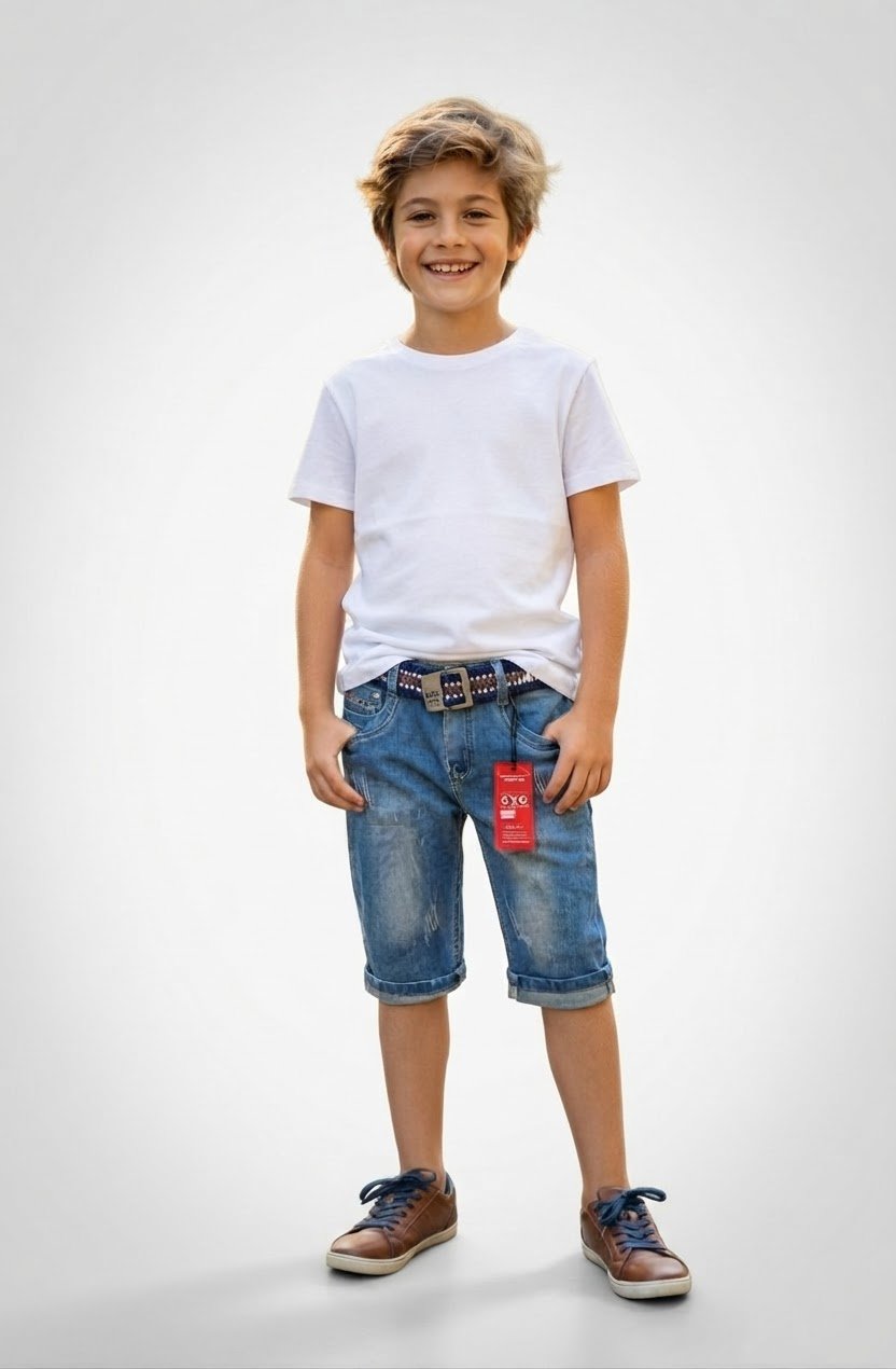 Short jean garçon