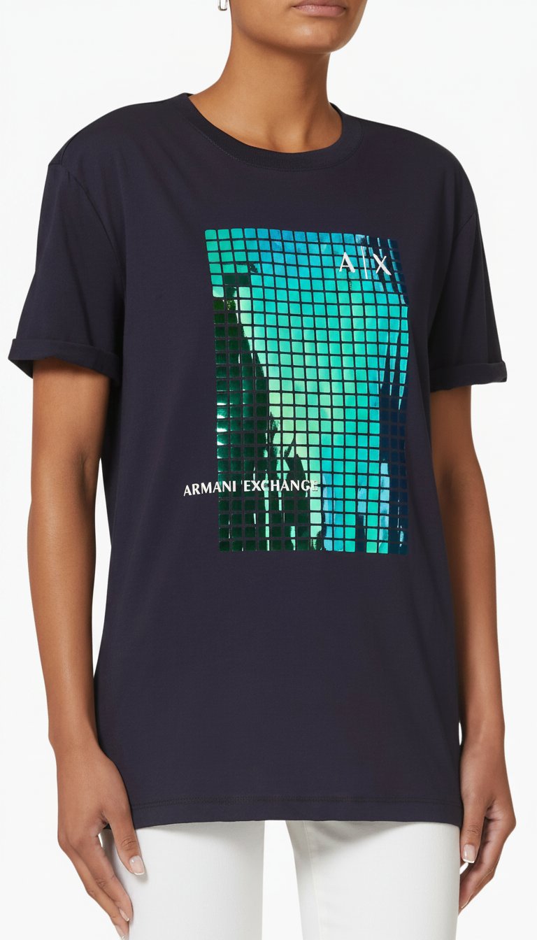 T-shirt noir Armani Exchange