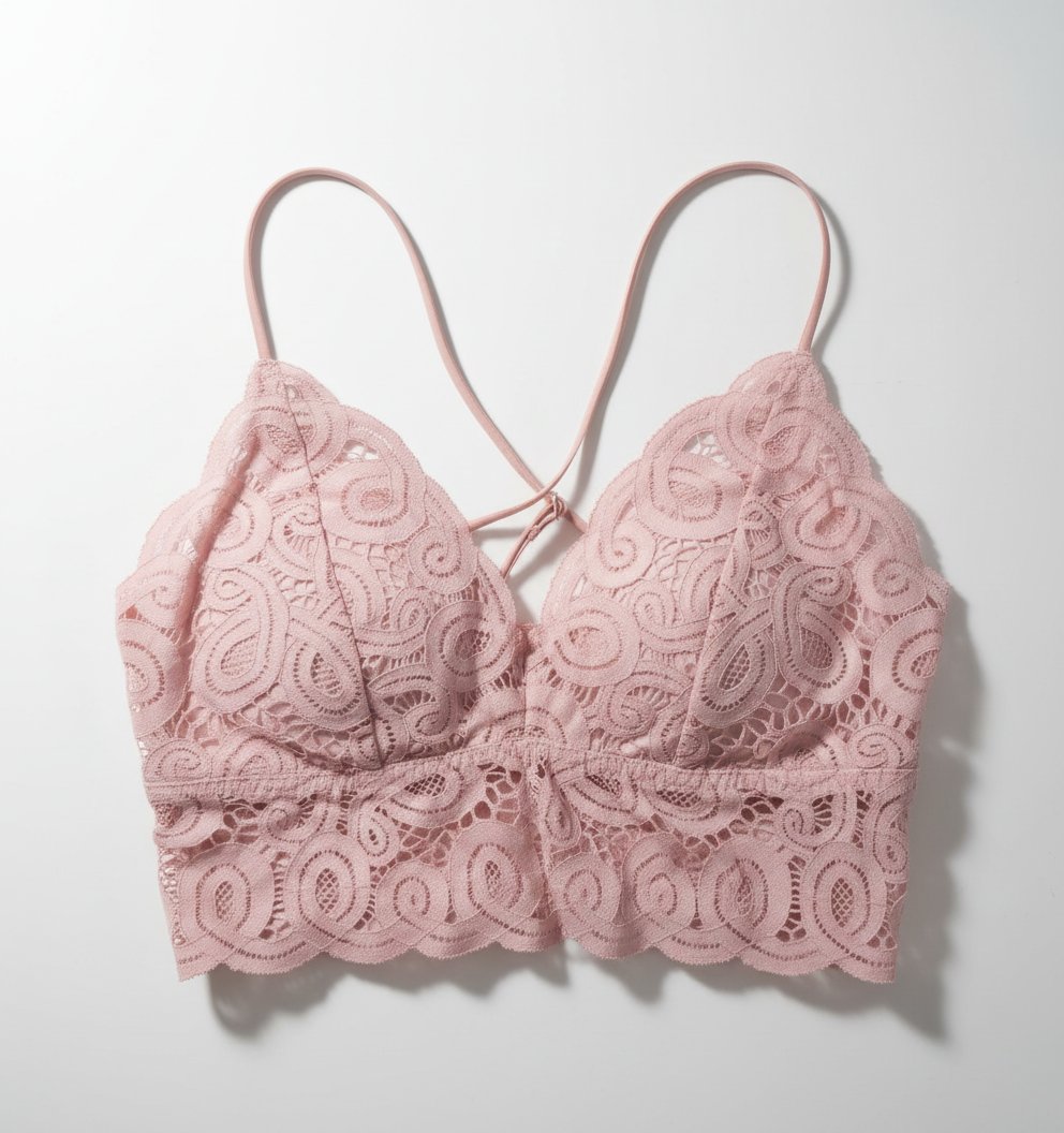 Bratelle en dentelle pink