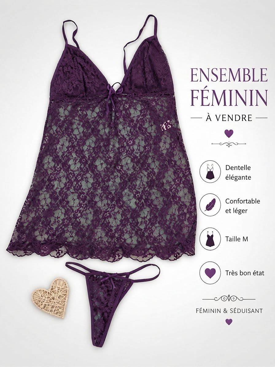 Nuisette dentelle taille S jamais portée
